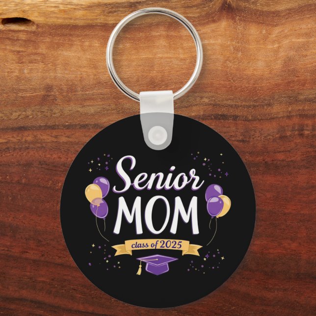 Llavero Orgulloso Personalizable de clase superior de mamá (Anverso)