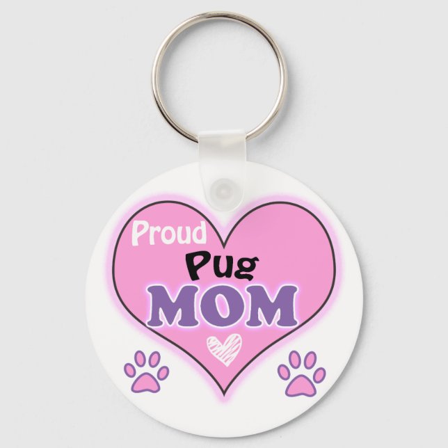 Llavero Orgulloso Pug Mom (Anverso)