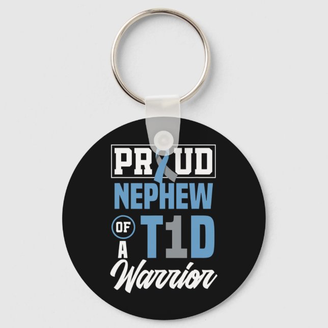 Llavero Orgulloso Sobrino De Un Guerrero Del T1d Concienci (Anverso)
