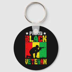 Llavero Orgulloso Veterano Negro Melanina Mes de la Histor