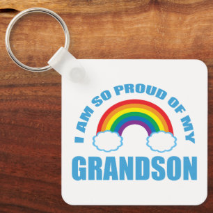Llavero Orgullosos de mis abuelos arcoiris nietos