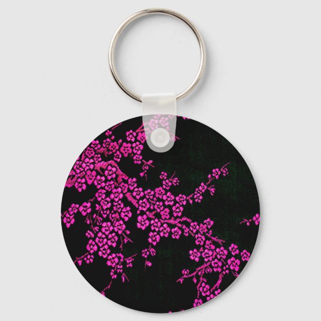 Llavero Oriental floral cherry blossoms japanese keychain (Anverso)