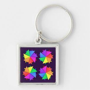 Llavero origami arcoiris