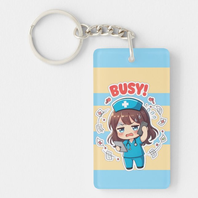 Llavero Original Chibi Nurse 3.0 - Busy (Frente)