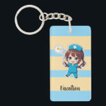 Llavero Original Chibi Nurse 3.0 - Vacation Time<br><div class="desc">“My heart's in the Maldives, my body's at the nursing station.” Amidst the endless scent of disinfectant, this is our only solace. This 3.0 illustration captures a nurse's intense longing for the ocean, sunshine, and the freedom to “not be called back for overtime.” Elevate your everyday carry with the official...</div>