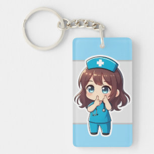 Llavero Original Chibi Nurse - El Susurro de la Medianoche