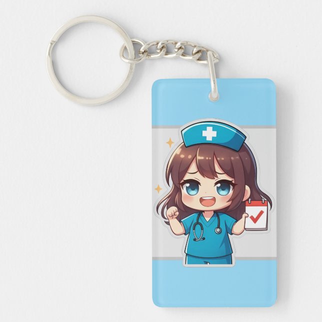 Llavero Original Chibi Nurse - Vida de Enfermería (Frente)