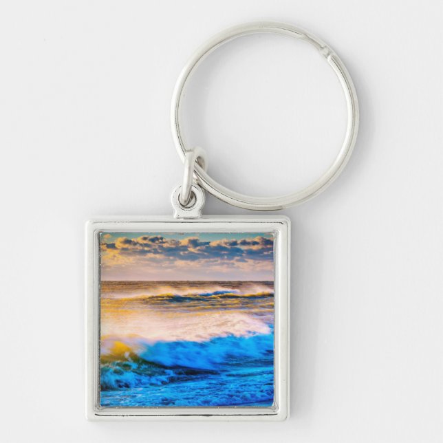 Llavero Orilla escénica al amanecer (Frente)