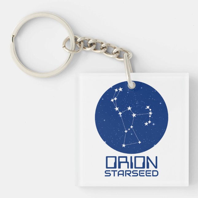 Llavero Orion Starsemilla Keychain - Diseño azul y blanco (Frente)