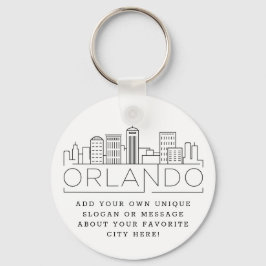 Llavero Orlando, Florida Stylized Skyline | Lema Personali