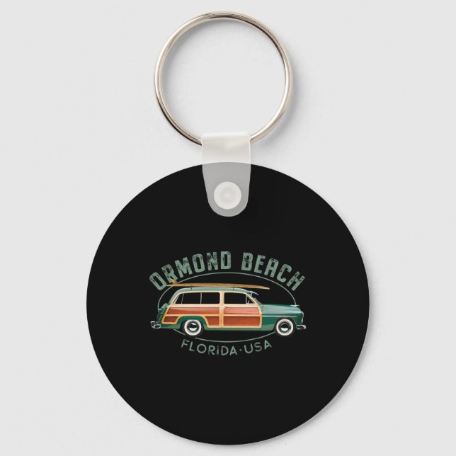 Llavero Ormond Beach Florida Surfing Antiguo  (Anverso)