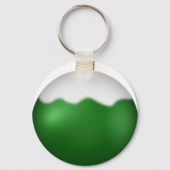 Llavero Ornamento de Navidad del Globe Verde (Anverso)