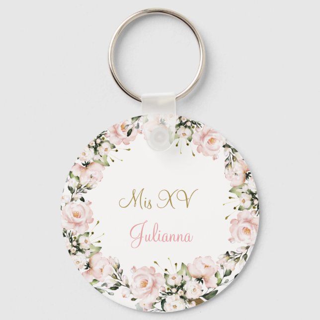 Llavero Ornamento de Quinceañera Keychain (Anverso)