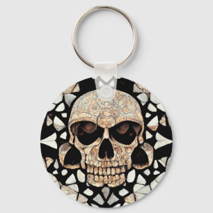 Llavero Ornamento decorativo tribal   Arte craneal maya