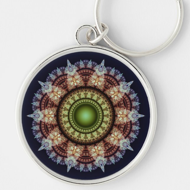 Llavero ornamento fractal oriental espléndido (Frente)