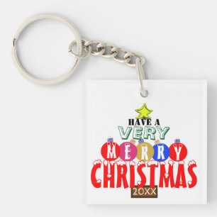 Llavero Ornamentos de árbol de Navidad monogramados