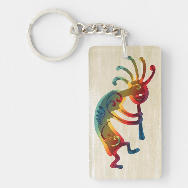 Llavero Ornamentos de KOKOPELLI + tus ideas (Frente)