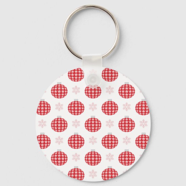 Llavero Ornamentos de navidad roja (Anverso)