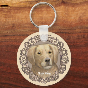 Llavero Ornate Golden Retriever personalizado keychain