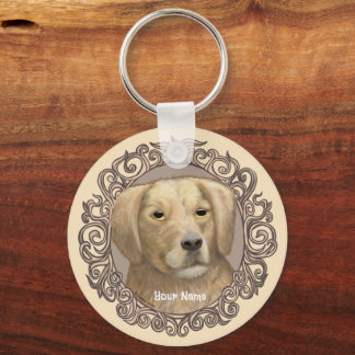 Llavero Ornate Golden Retriever personalizado keychain