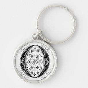 Llavero Ornate Vintage Monograma 'O'