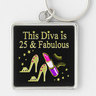 LLAVERO ORO 25 Y FABULOSO DISEÑO DIVA