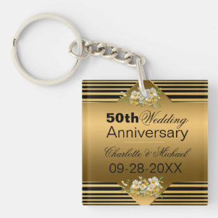 Llavero Oro 50° Aniversario Boda  