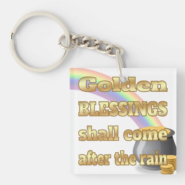 Llavero Oro al final del arcoiris (Frente)