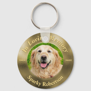 Llavero Oro en memoria del perro personalizado