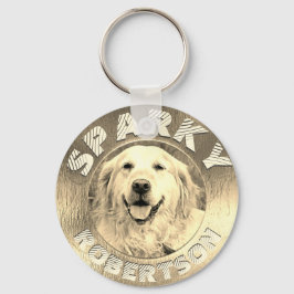 Llavero Oro en memoria del perro personalizado