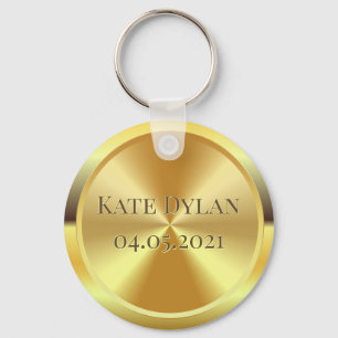 Llavero Oro grabado en personalizado simulado