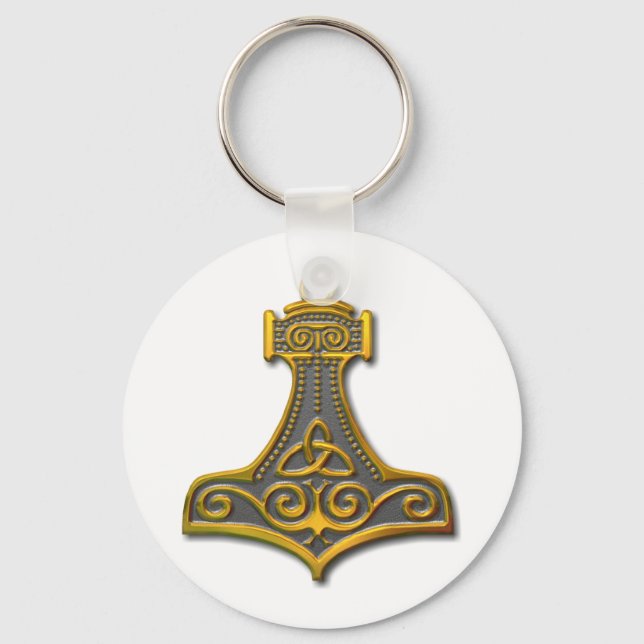 Llavero Oro martillo de Thor (Anverso)