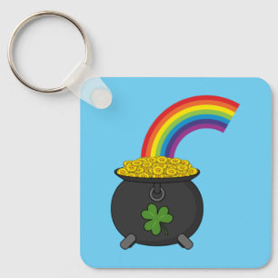 Llavero Oro Personalizado arcoiris