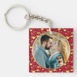 Llavero Oro personalizado, regalo El día de San Valentín d
