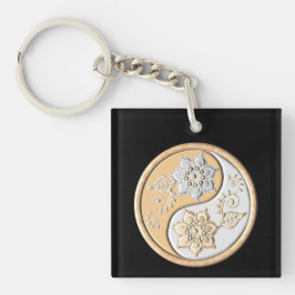 Llavero Oro & Plata Yin Yang 