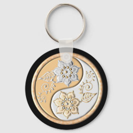 Llavero Oro & Plata Yin Yang 
