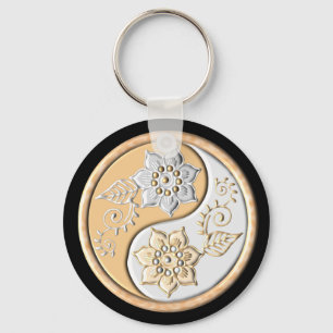 Llavero Oro & Plata Yin Yang