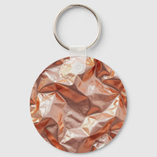 Llavero Oro Rosa Arrugado Holográfico Foil Luxe
