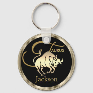 Llavero Oro - Taurus ♉ el Rótulo Bull - Zodiac