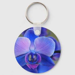 Llavero Orquídea azul y rosa