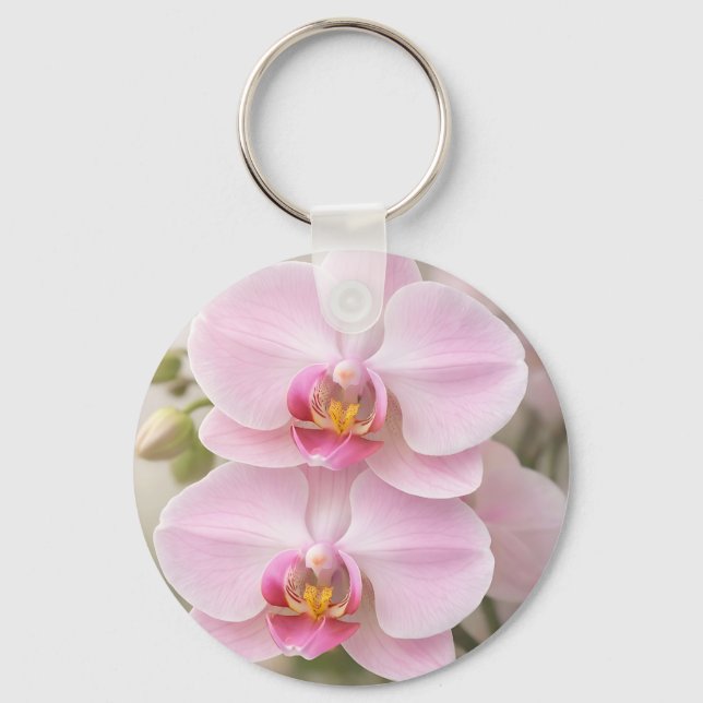 Llavero Orquídea Phalaenopsis Rosa Suave (Anverso)
