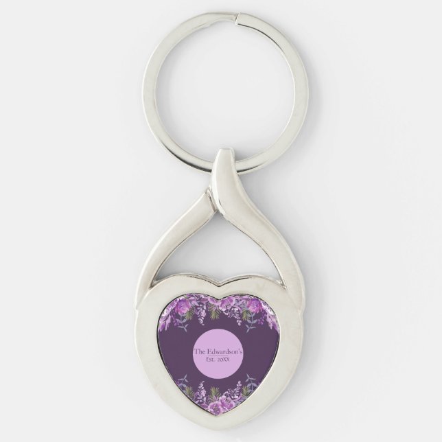 Llavero Orquídeas místicas: Cadena de claves para el corte (Anverso)