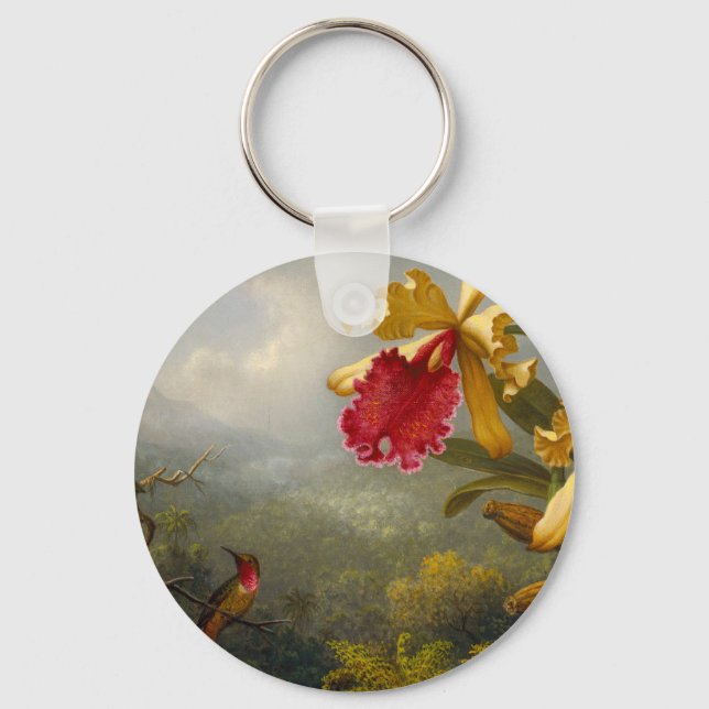 Llavero Orquids y Hummingbird Heade (Anverso)