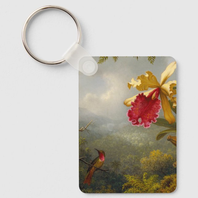 Llavero Orquids y Hummingbird Heade (Anverso)