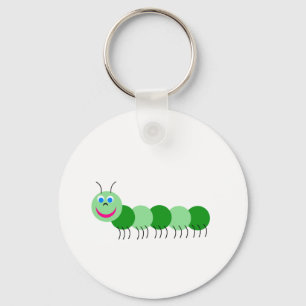 Llavero oruga verde