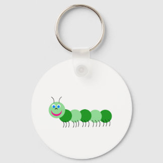 Llavero oruga verde