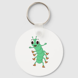 Llavero oruga verde