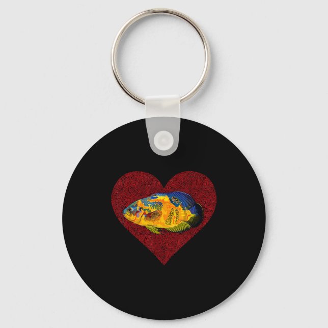 Llavero Os Valentines Day Fish Love Fingerprint  (Anverso)