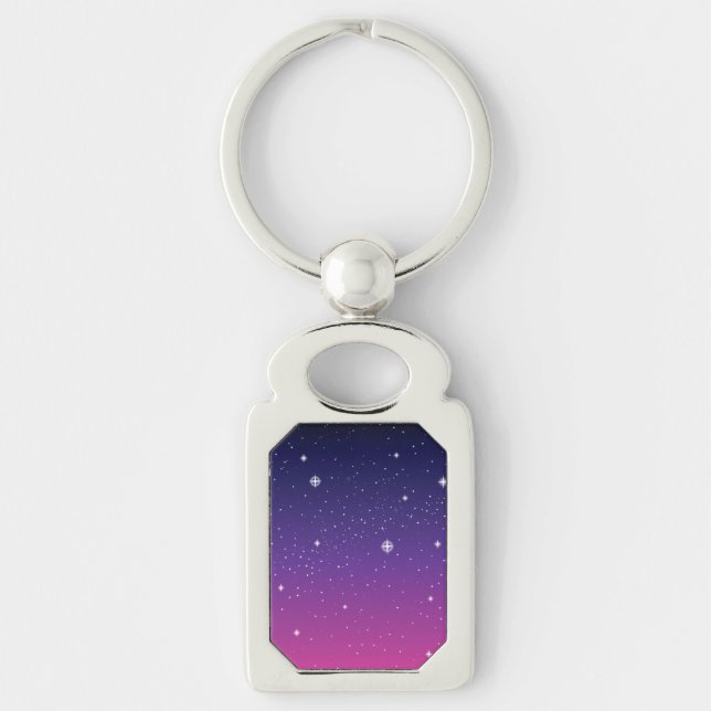 Llavero Oscuro Purple Starry Night Sky (Anverso)