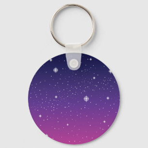 Llavero Oscuro Purple Starry Night Sky